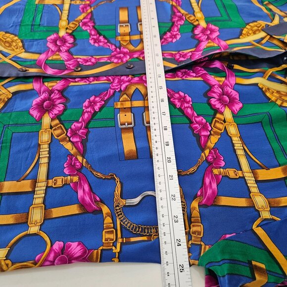 SOLD DO NOT BUY  Blouse Shirt Size 16 Multicolor Floral & Chain Print - Picture 6 of 8